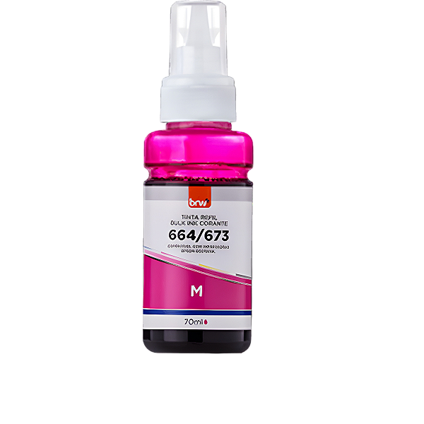 TINTA REFIL CORANTE 664 MAGENTA P/ EPSON 70ml - CX C/ 1UN