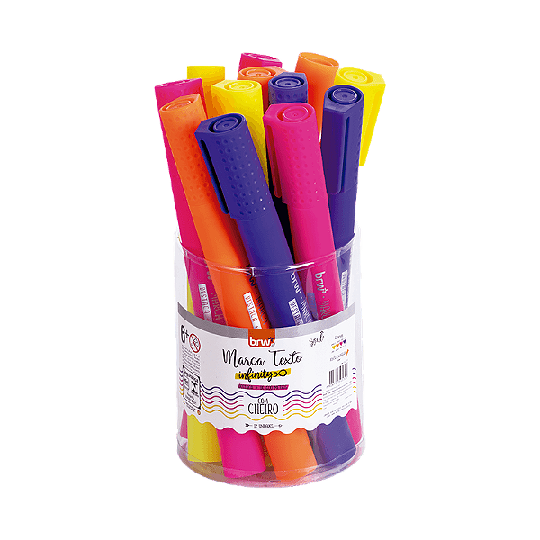 MARCA TEXTO INFINITY NEON C/CHEIRO CX C/12 UNID BRW
