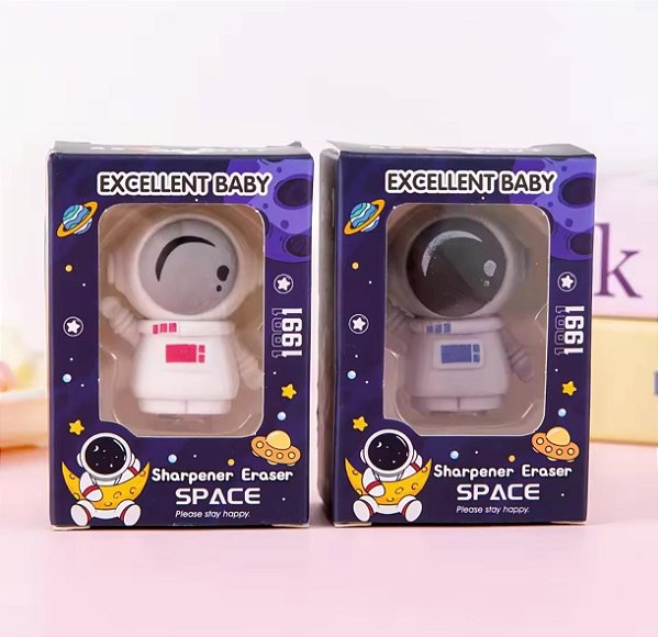 APONTADOR E BORRACHA  ASTRONAUTA UNIDADE