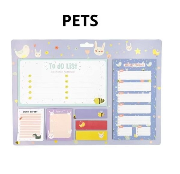 BLOCO DE NOTAS EM PAPEL ADESIVO PETS