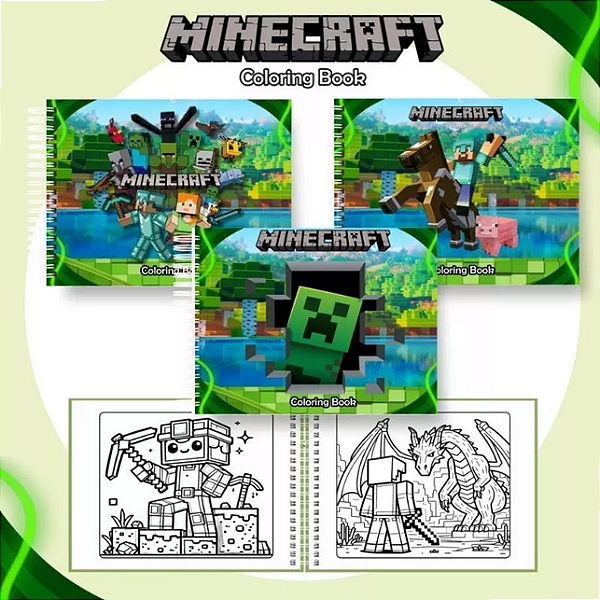 LIVRO DE PINTAR MINECRAFT 180G