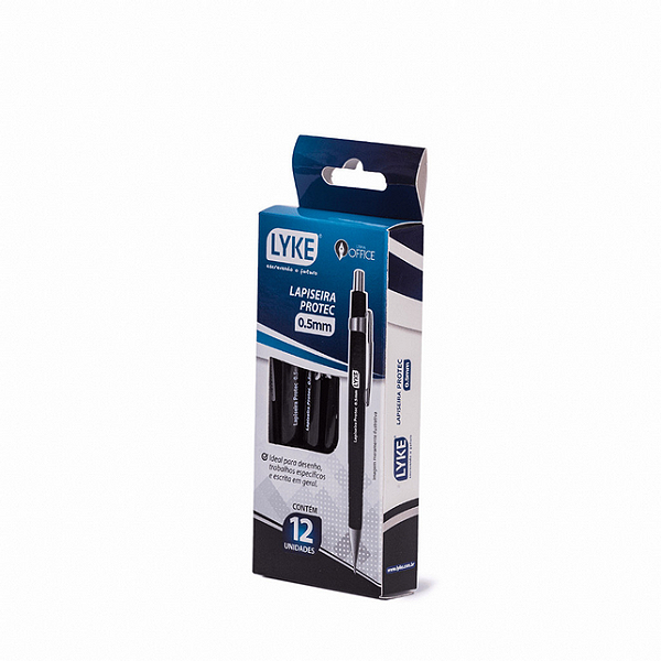 LAPISEIRA PROTEC - 0.5MM - PRETA CX C/12 UN LYKE