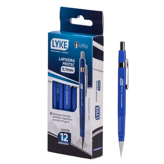 LAPISEIRA PROTEC - 0.7MM - AZUL CX C/12 UN LYKE
