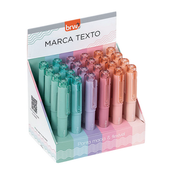 MARCA TEXTO POCKET- PASTEL CX C/24 UNID BRW