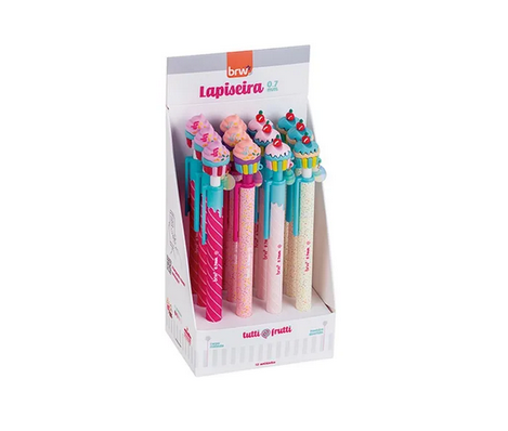 LAPISEIRA PLÁSTICA DIVERTIDA 0,7MM - TUTTI FRUTTI BRW CX C/12 UNI