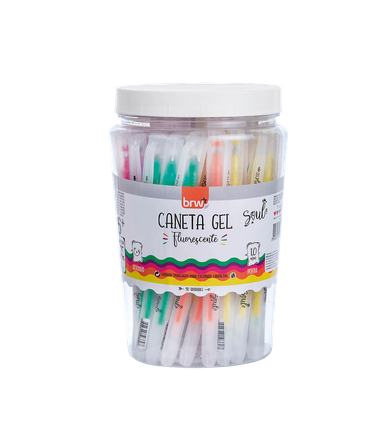 CANETA ESFEROGRÁFICA GEL FLUORESCENTE 1.0 MM  POTE C/50 UNI BRW