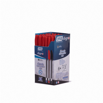 CANETA ESF. UNIK 1.0MM VERMELHA CX C/50 UN LYKE