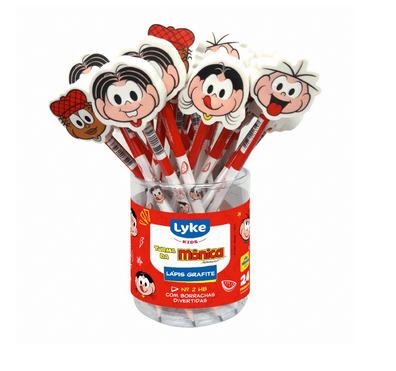 LAPIS GRAFITE N. 2 HB SEXTAVADO - RESINA  MÔNICA  LYKE POTE C/24UN