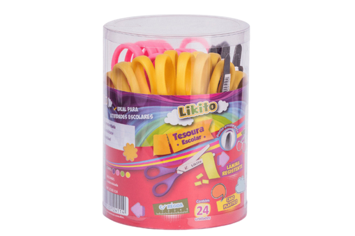 TESOURA ESCOLAR 12 CM C/24 UN LYKE