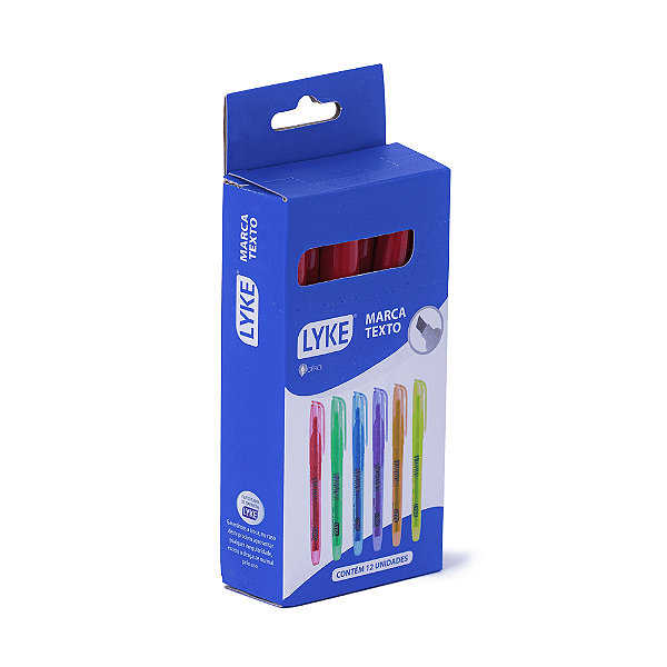 MARCA TEXTO VERMELHO CX C/ 12 UNDS LYKE