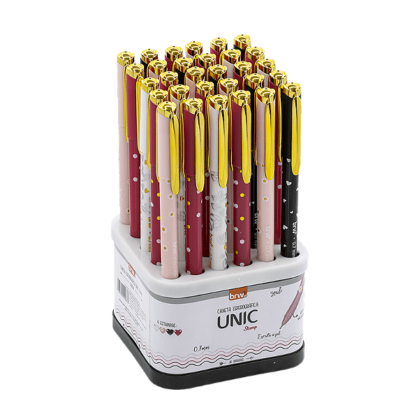 CANETA ESFEROGRAFICA 0.7MM - UNIC STAMP CX C/30UNID  BRW