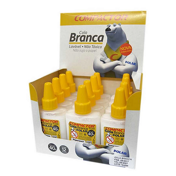 COLA BRANCA  40G CX C/12 UNIDADES COMPACTOR