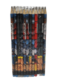 LAPIS PRETO AVENGERS  KIT C/12 UNIDADES MOLIN