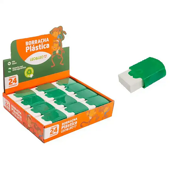 BORRACHA BRANCA COM CINTA LEO E LEO CX C/24 UN