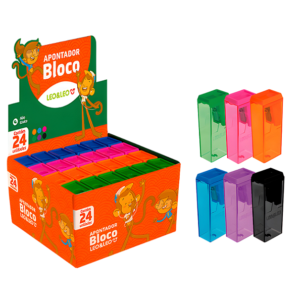 APONTADOR BLOCO 6CM/DEPOSITO CX/24 UND LEOELEO