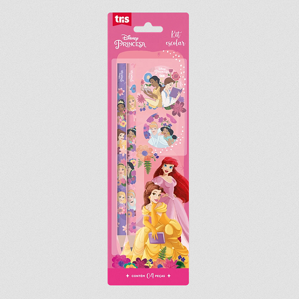KIT ESCOLAR PRINCESA CART 4PCS TRIS