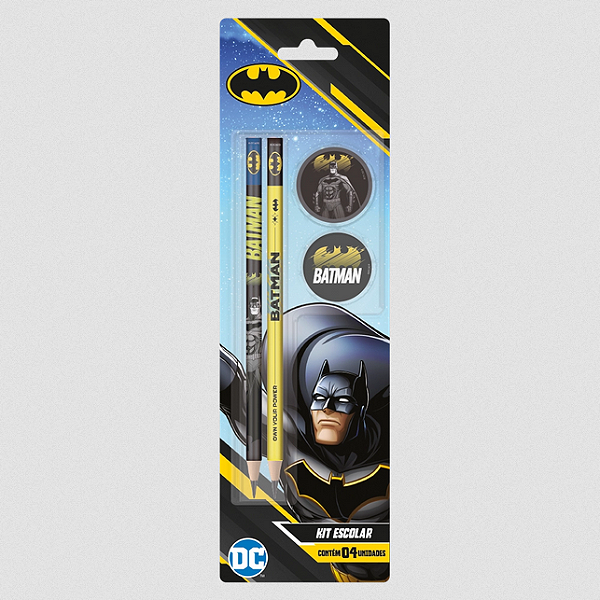 KIT ESCOLAR BATMAN CART 4PCS TRIS