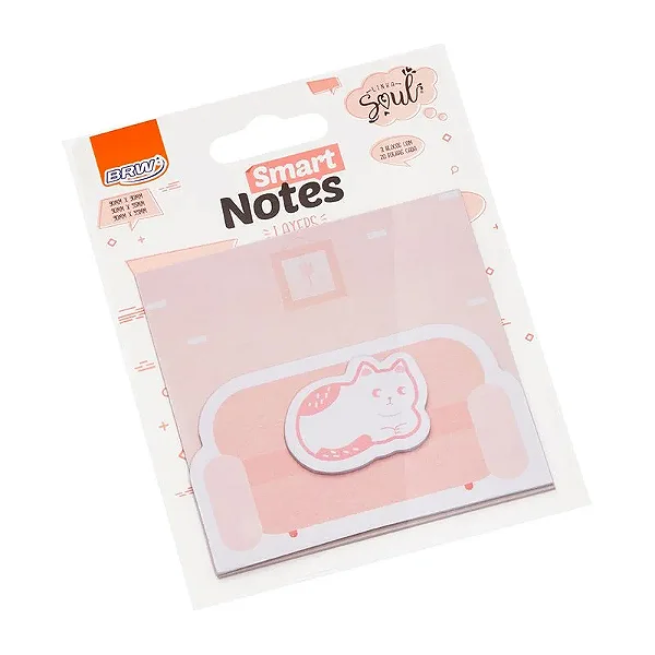 BLOCO SMART NOTES LAYERS - GATO - 20FLS - 3BLOCOS BRW