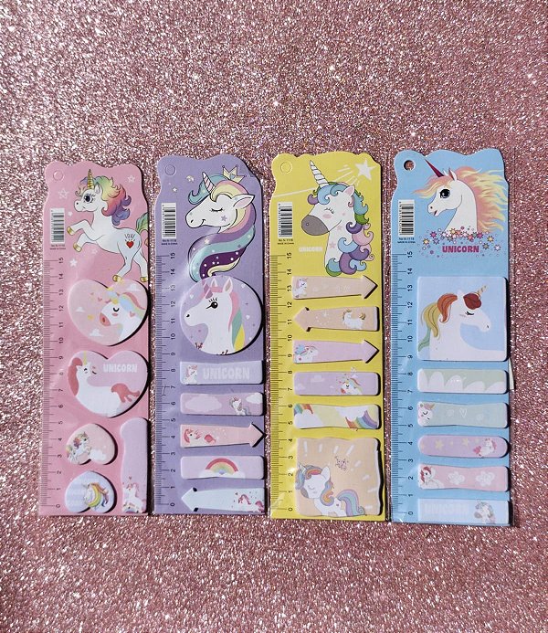 CONJ ADESIVOS E RECADINHOS CUTE 6,7X21,7 15FL CADA UN UNICORNIO VMP UNIDADE