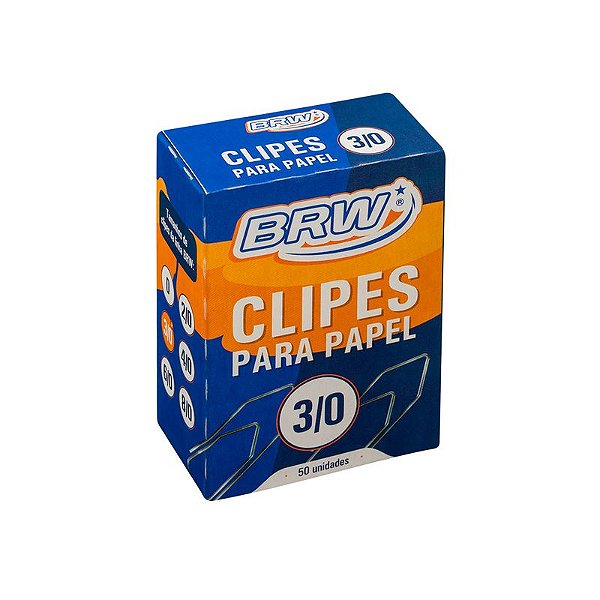 CLIPES P/ PAPEL 3/0 - CX C/ 50UN BRW