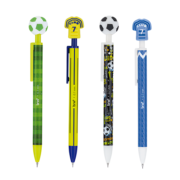 LAPISEIRA PLÁSTICA DIVERTIDA 0,7MM - SOCCER UNIDADE
