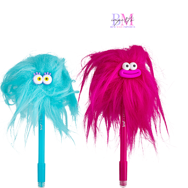CANETA ESFEROGRÁFICA DIVERT GEL APAG 0.7MM CRAZY FLUFFLES UNIDADE BRW