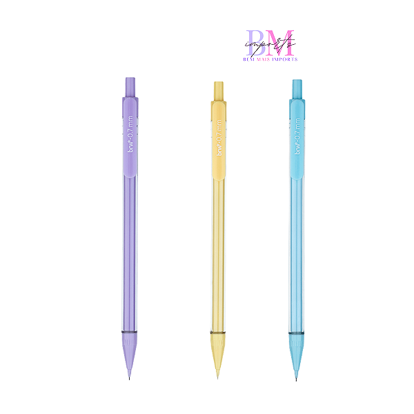 LAPISEIRA PLÁSTICA 0,7MM PASTELLO UNIDADE BRW