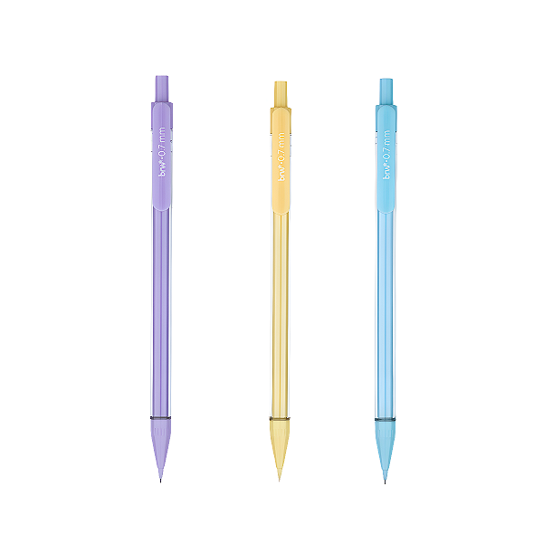 LAPISEIRA PLÁSTICA 0,7MM PASTELLO UNIDADE BRW
