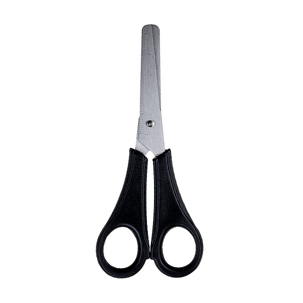 TESOURA ESCOLAR BLACK INOX 130MM CABO PRETO UNIDADE LEOELEO