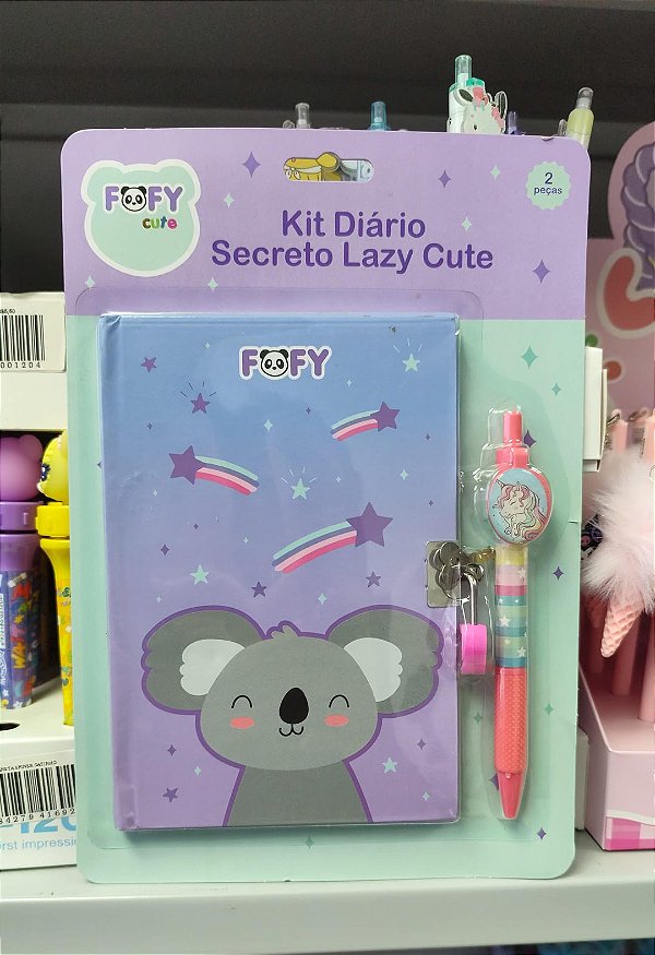KIT DIARIO SECRETO LAZY CUTE  FOFY