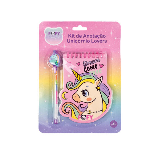 KIT DE ANOTACAO UNICORNIO LOVERS  FOFY