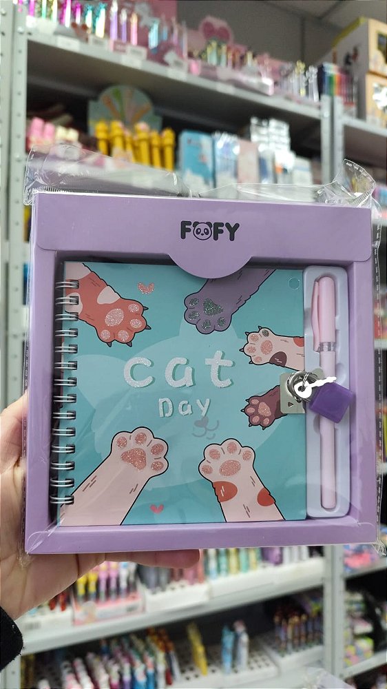 KIT DIARIO MIAU ROXO  FOFY