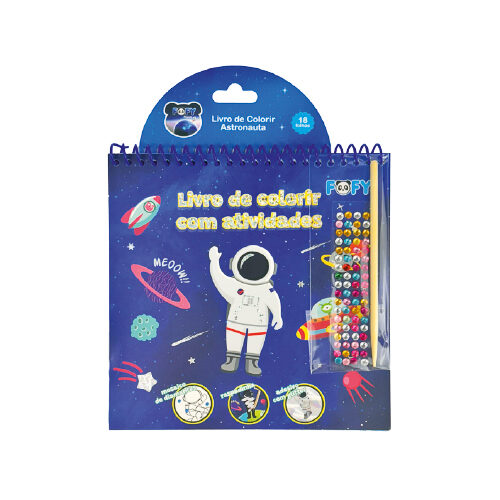 LIVRO DE COLORIR ASTRONAUTA  FOFY