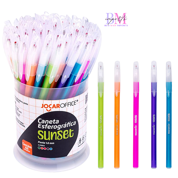 CANETA ESF. SUNSET 1.0 POTE C/60 UNIDADES LEO E LEO