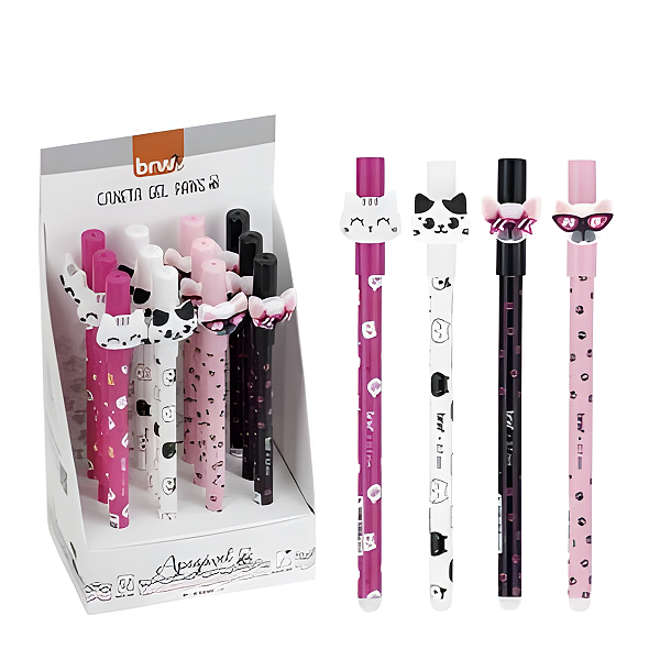 CANETA ESFEROGRÁFICA DIVERT GEL APAG 0.7MM CX C/12 UNIDADES BRW