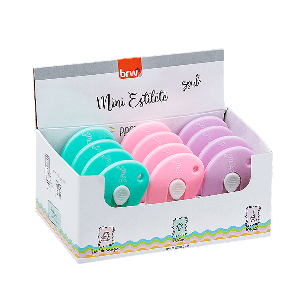 ESTILETE MINI - COLORIDO CX C/12 UNID BRW