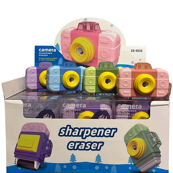 APONTADOR DE LAPIS COM BORRACHA CAMERA UNIDADE