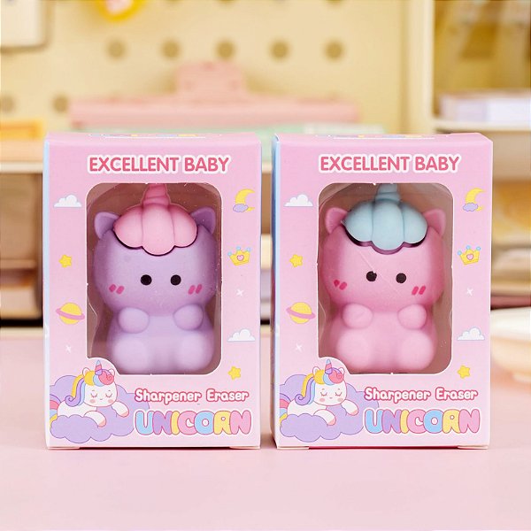 BORRACHA COM APONTADOR UNICORNIO UNIDADE