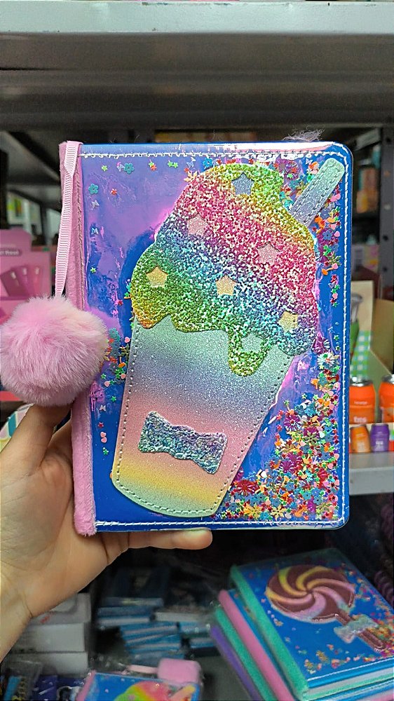 CADERNO INFANTIL COPO GLITTER