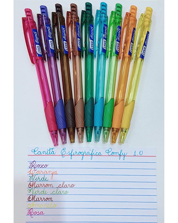 CANETA ESF. COMFY C/ GRIP EMBORRACHADO - UNIDADE LYKE