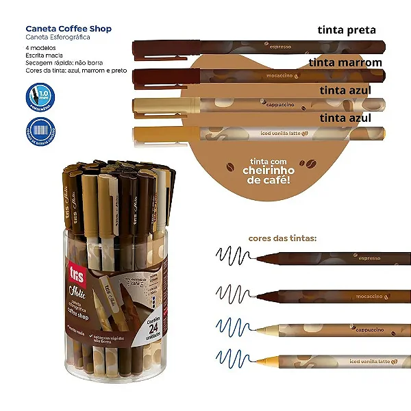 CANETA ESF TRIS HOLIC COFFEE 1.0  UNIDADE TRIS