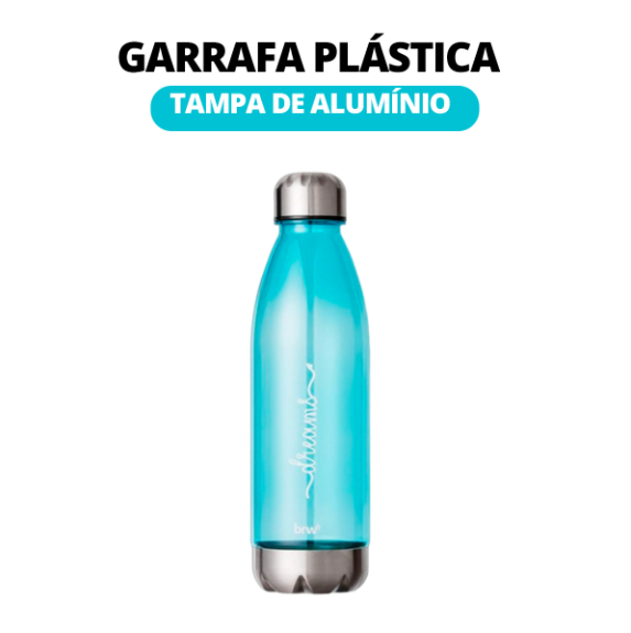GARRAFA PLÁSTICA ESTAMPADA C/ TAMPA AL - 700ML - AZUL PASTEL - DREAMS BRW