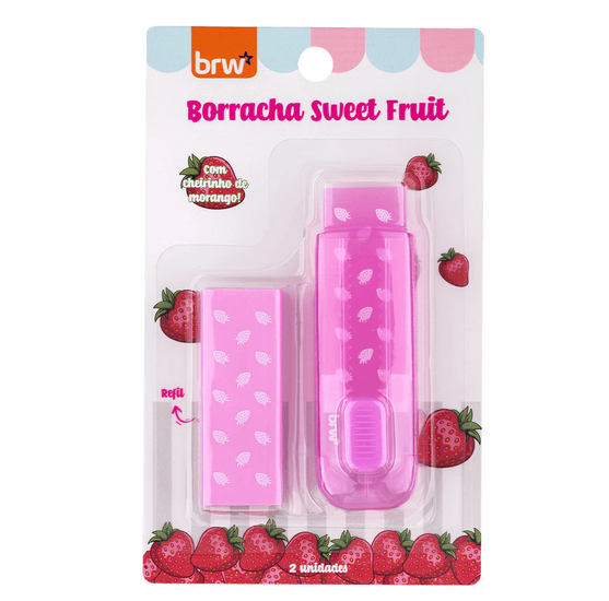 BORRACHA SWEET FRUIT C/ REFIL UNIDADE BRW