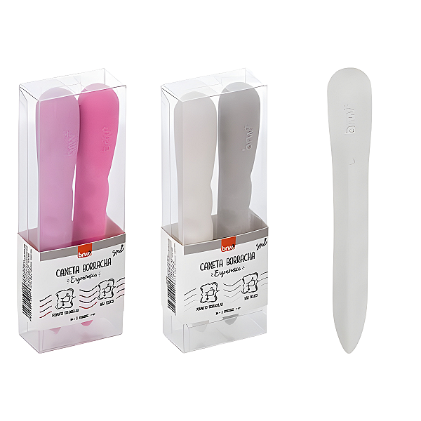 CANETA BORRACHA  C/ 2UN BRW