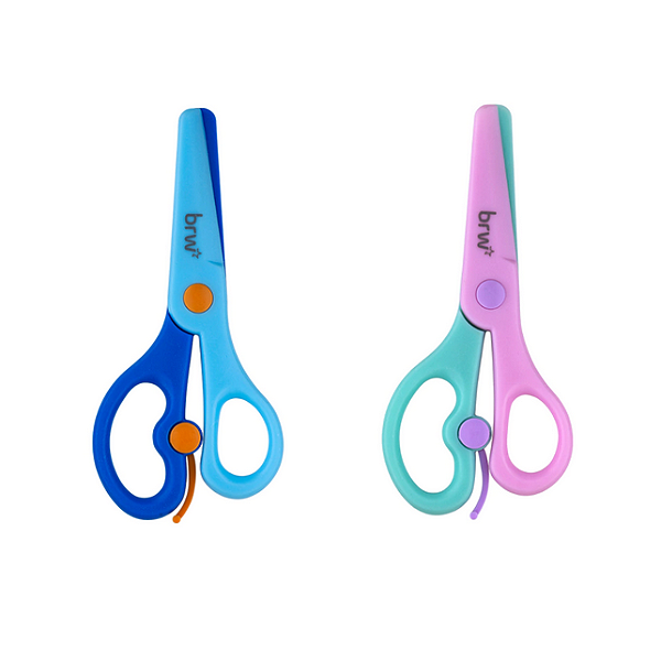 TESOURA ESCOLAR PLÁSTICA 13CM C/ MOLA S/ LÂMINA UNIDADE BRW