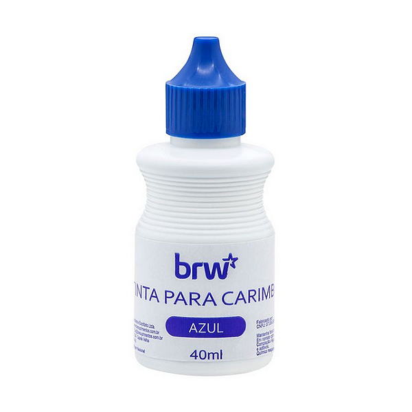 TINTA PARA CARIMBO 40 ML AZUL UNIDADE BRW