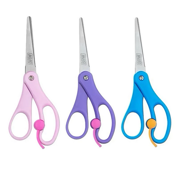 TESOURA ESCOLAR DE AÇO 13CM C/ MOLA UNIDADE BRW