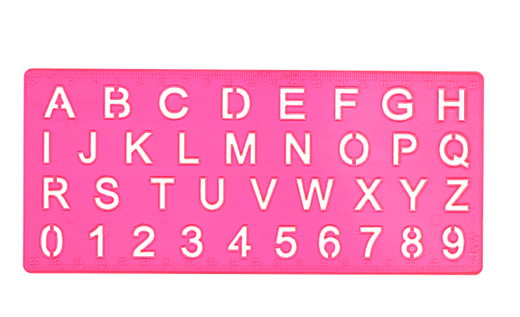 RÉGUA PLÁSTICA 20CM ALFANUMÉRICA UNIDADE BRW