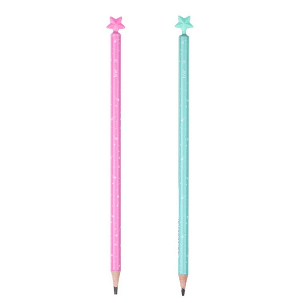 LÁPIS HB C/ PONTEIRA ESTRELA - RESINA REDONDO UNIDADE BRW