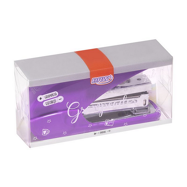 GRAMPEADOR PLÁSTICO POWER SAVER PARA 25 FOLHAS - BASE COM 12,7 CM BRW